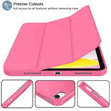 iMieet New iPad 10th Generation Case 2022 10.9 Inch with Pencil Holder, Trifold Stand Smart Case with Soft TPU Back,Auto Wake/Sleep(Watermelon)