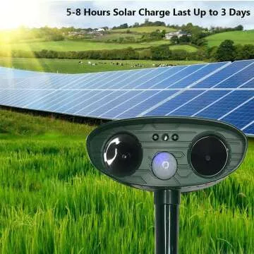 Solar Animal Repeller with Motion Sensor - Green Deterrent