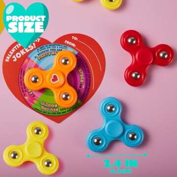 JOYIN 28 PCSFidget Spinner with Gifts Cards , Stress Relief Hand Finger Spinner Fidget Toy for Kids Party Favors for Classroom Exchange Toy, School Classroom Prizes Exchange Gift