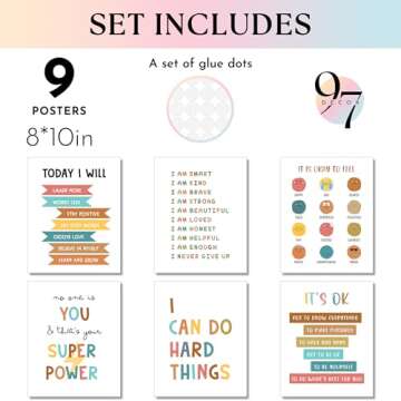97 DECOR Kids Affirmation Wall Decor - Positive Affirmations for Kids Decor, Affirmation Art Prints ...