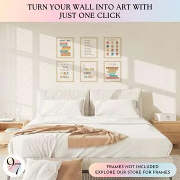 97 DECOR Kids Affirmation Wall Decor - Positive Affirmations for Kids Decor, Affirmation Art Prints Nursery Pictures, Colorful Inspirational Quotes Posters for Classroom Playroom Decor (8x10 UNFRAMED)