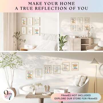 97 DECOR Kids Affirmation Wall Decor - Positive Affirmations for Kids Decor, Affirmation Art Prints Nursery Pictures, Colorful Inspirational Quotes Posters for Classroom Playroom Decor (8x10 UNFRAMED)