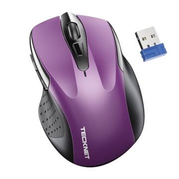 TECKNET Wireless Mouse for Laptop, Silent Mouse Quiet Click, Computer Mouse Wireless, 6 Adjustable 4...