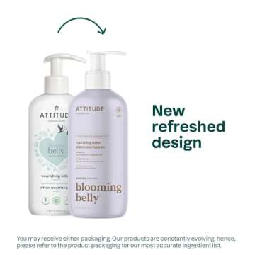 ATTITUDE Pregnancy Nourishing Body Lotion, EWG Verified, Dermatologically Tested, Plant and Mineral-Based, Vegan Maternity Products, Argan Oil, 16 Fl Oz
