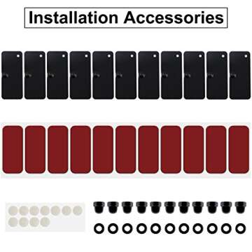 Rear Window Louvers Hardware Installation Hardware Accessories for Ford Mustang Dodge Challenger Camaro (with Double Sided Mounting Tape 3M)