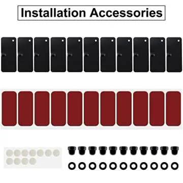 Rear Window Louvers Hardware Installation Hardware Accessories for Ford Mustang Dodge Challenger Camaro (with Double Sided Mounting Tape 3M)