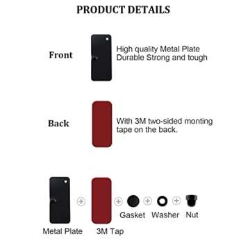 Rear Window Louvers Hardware Installation Hardware Accessories for Ford Mustang Dodge Challenger Camaro (with Double Sided Mounting Tape 3M)