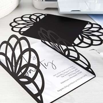 Astrodesigns Crafting Cardstock, 12" x 12", 65 lb/176 gsm, Very Black, 60 Sheets (91523)