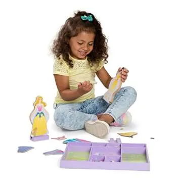 Melissa & Doug Disney Magnetic Dress-Up Wooden Doll Set