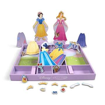 Melissa & Doug Disney Sleeping Beauty and Snow White Magnetic Dress-Up Wooden Doll Pretend Play Set (40+ pcs)