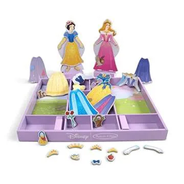 Melissa & Doug Disney Magnetic Dress-Up Wooden Doll Set