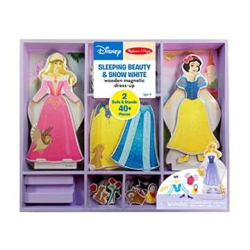Melissa & Doug Disney Magnetic Dress-Up Wooden Doll Set