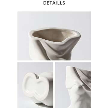 Female Body Vase - Elegant Vase for Flowers, Luxury Home Décor Vase, Woman Body Sculpture, Artistic Plant Vase, Modern Body Planter for Women’s Home Décor