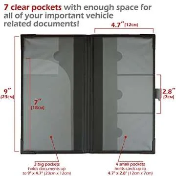 Auto Insurance and Registration Card Holder - Vehicle Glove Box Document Organizer - Car Essential P...