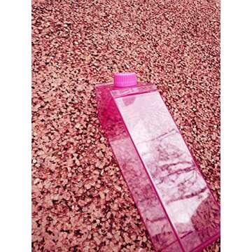 Jinberry 500ml/17Oz Cute Leakproof Milk Carton Water Bottle Portable Drinkware for Outdoor Climbing ...