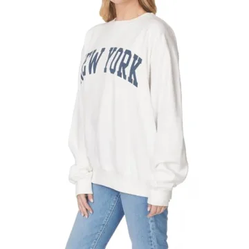 Vintage Oversized New York Graphic Sweatshirt for Women