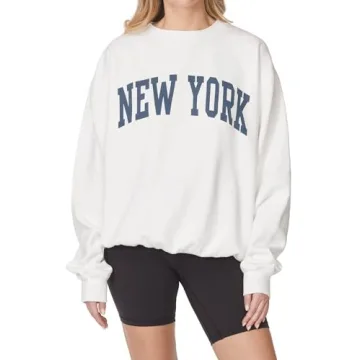Vintage Oversized New York Graphic Sweatshirt for Women