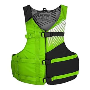 Stohlquist Fit Adult PFD Life Vest | Pack of 4 | Coast Guard Approved, Adjustable Size, Unisex, Lightweight, High Mobility, PVC Free Life Jacket - Value Pack