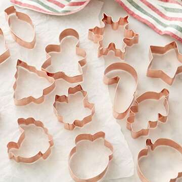 Wilton Copper Cookie Cutter Set with 15 Shapes & Case