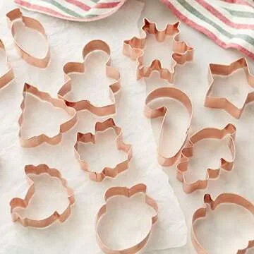 Wilton Copper Cookie Cutter Set with 15 Shapes & Case
