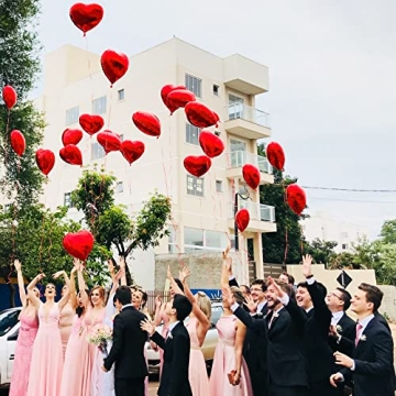 Civaner 50 Pcs Heart Balloons for Valentine's Day Decor