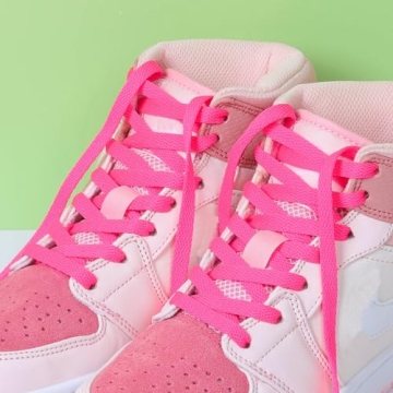 Stepace Hot Pink Flat Shoelaces for Sneakers 30" - 72"