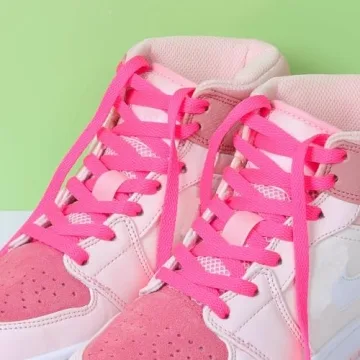Stepace Hot Pink Flat Shoelaces for Sneakers 30" - 72"