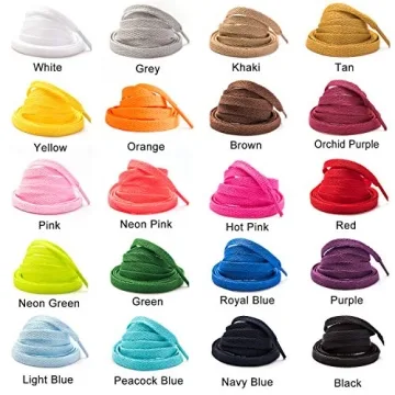 Stepace Hot Pink Flat Shoelaces for Sneakers 30" - 72"