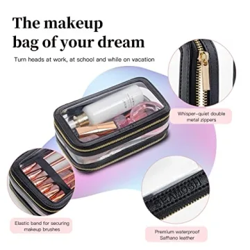 Stylish SEAMOSH Clear Makeup Travel Bag for Women
