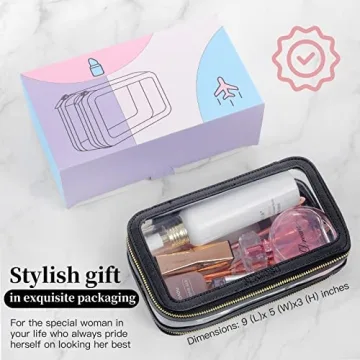 Stylish SEAMOSH Clear Makeup Travel Bag for Women