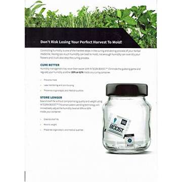 Integra Boost 67g 62% Percent 100 Pack for Humidity Control- Premium Humidifier Packets Preserve Herb Smell. Moisture Curing Gel Packs for Cigar, Humidor and Cannador. Free Legalize Tomatoes Sticker