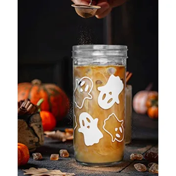 ANOTION Halloween Ghost Cups for Stylish Celebrations
