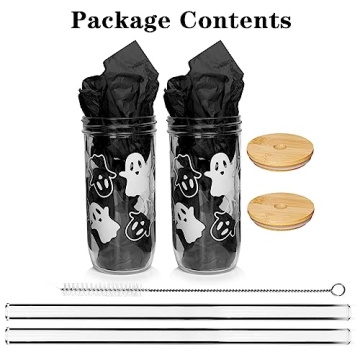 ANOTION Halloween Ghost Cups for Stylish Celebrations