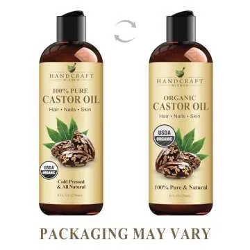 Handcraft Blends Organic Castor Oil - Pure Hair & Skin Care