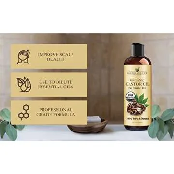 Handcraft Blends Organic Castor Oil - Pure Hair & Skin Care