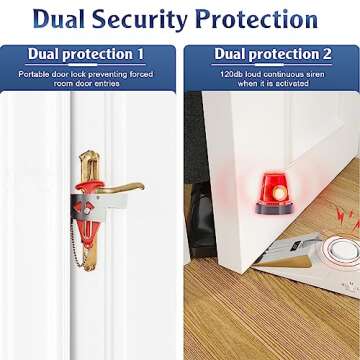 KERUI Door Stop Alarm & Portable Lock for Travel Security