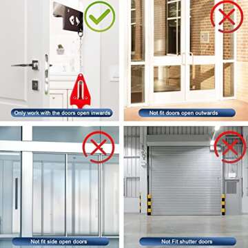 KERUI Door Stop Alarm & Portable Lock for Travel Security