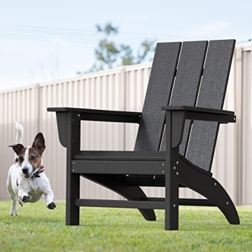 Sleek Poly Lumber Adirondack Chairs, Weather-Resistant Outdoor Seating