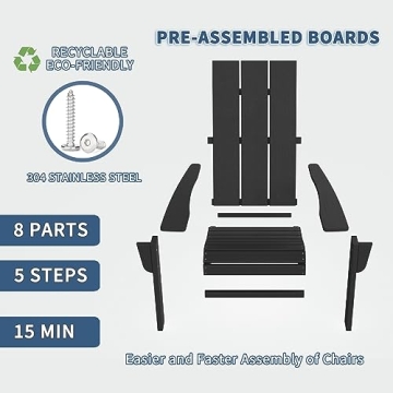 Modern Poly Lumber Adirondack Chairs for All Seasons