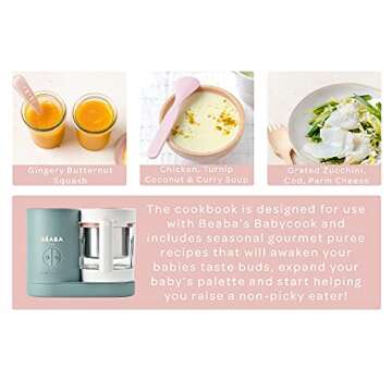 BEABA Baby Food Maker Cookbook: Recipe Book For First Time Baby Food with Babycook, Baby Feeding 80 Recipes for Baby Food Toddler Meals, Ducasse Recipe Books for Babies