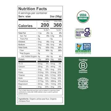 Chickapea Organic Chickpea Pasta - Healthy & Nutritious