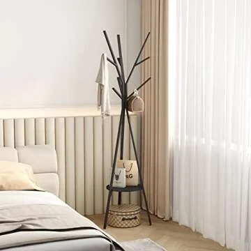 Stylish Coat Rack with 9 Hooks - Free Standing Design