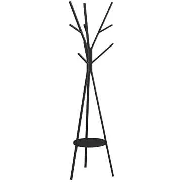 Stylish Coat Rack with 9 Hooks - Free Standing Design