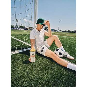 Stanley IceFlow Stainless Steel Tumbler - Vacuum Insulated Water Bottle for Home, Office or Car Reusable Cup with Straw Leak Resistant Flip Cold for 12 Hours or Iced for 2 Days, Cream Mesh, 30OZ