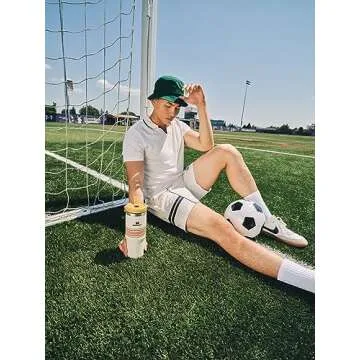 Stanley IceFlow Stainless Steel Tumbler - Vacuum Insulated Water Bottle for Home, Office or Car Reusable Cup with Straw Leak Resistant Flip Cold for 12 Hours or Iced for 2 Days, Cream Mesh, 30OZ