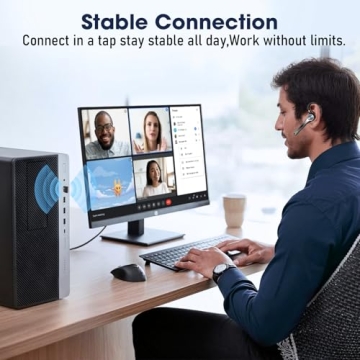 Ngsod Bluetooth Headset with Upgrade Noise Canceling Mic