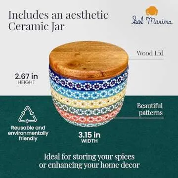 SAL MARINA | Organic Flower Petal Sea Salt 11oz | Kosher Salt - Natural Vegan Gluten Free - Organic Table Salt Seasoning Food