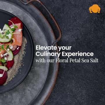 SAL MARINA | Organic Flower Petal Sea Salt 11oz | Kosher Salt - Natural Vegan Gluten Free - Organic Table Salt Seasoning Food