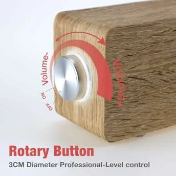 MICA Computer Speakers, Wired Computer Sound Bar, Wooden Mini Soundbar, USB Powered PC Speakers 3.5mm AUX & PC Input (Yellow)