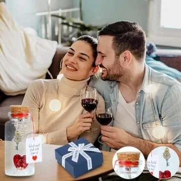 Shitailu Gift for Her Him, Anniversary Present for Wife Husband, Romantic Love Gifts for Boyfriend Girlfriend, Decor for Valentine, Long Distance Relationship, Christmas (Red heart and key)